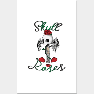 Skull & roses Posters and Art